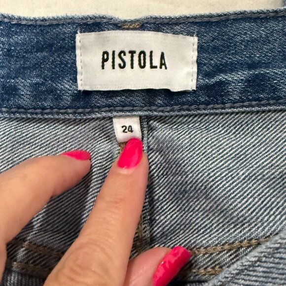 Pistola Jeans Charlie High Rise Reconstructed Straight Leg Jeans in Fusion Sz 24 - Picture 5 of 6